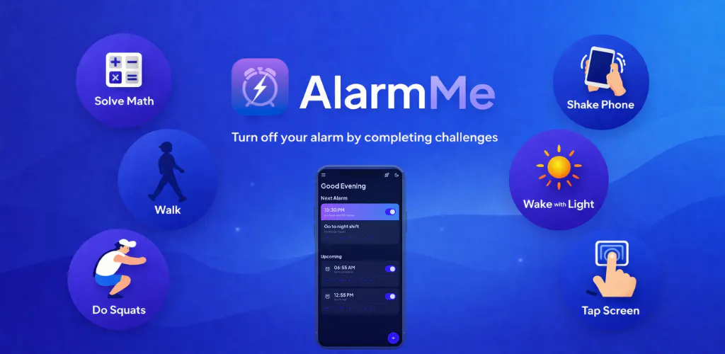 AlarmMe 제품 배너
