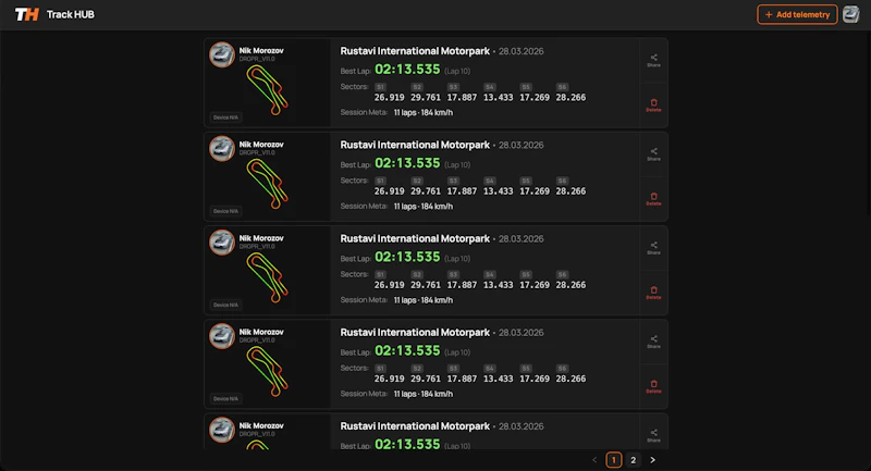TrackHUB screenshot 3