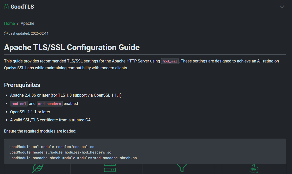 GoodTLS - Recommended TLS/SSL Settings gallery image