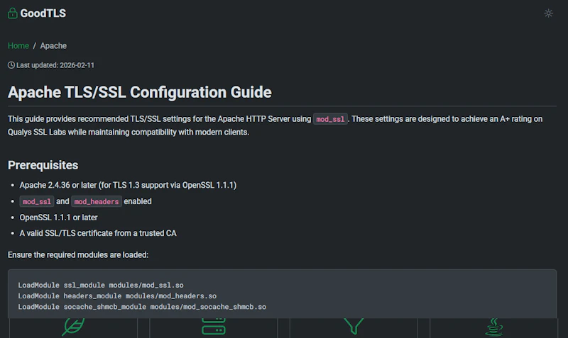 GoodTLS - Recommended TLS/SSL Settings screenshot 2