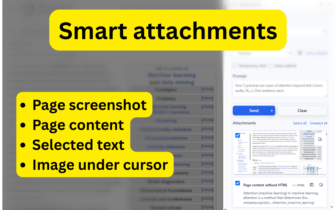 PageToChat: Talk to Any Web Page - Screenshot 2 showing product features and functionality