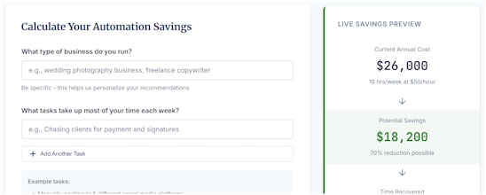 Free Automation ROI Calculator gallery image