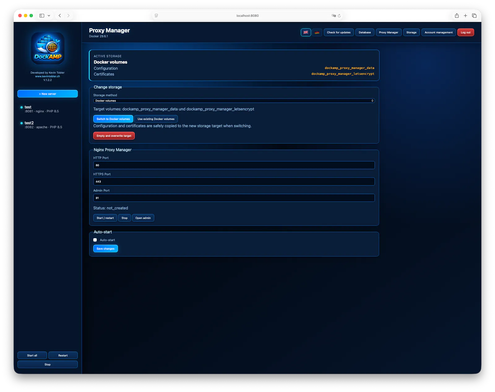 DockAMP Webstack Manager for Docker screenshot 11