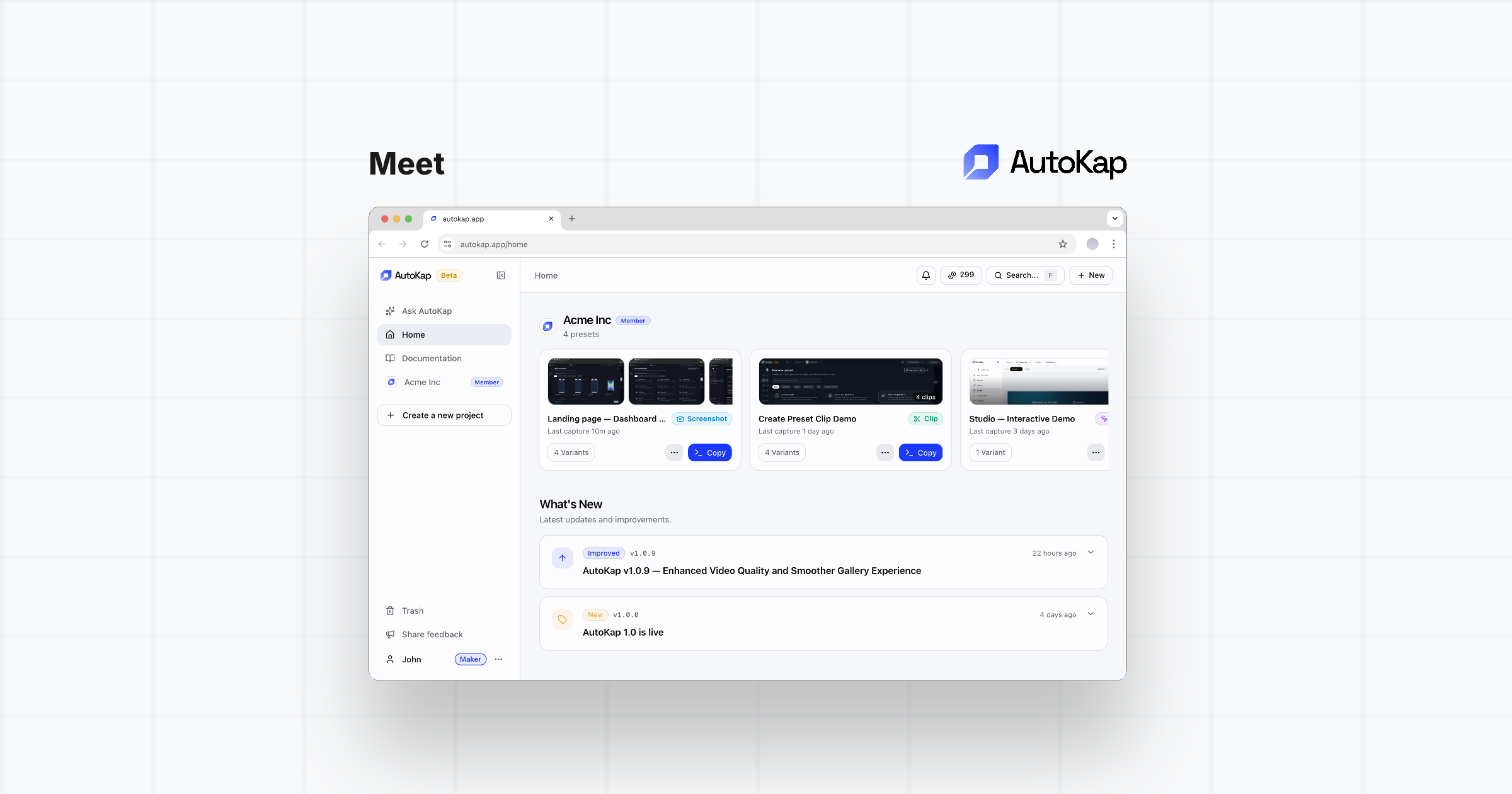 AutoKap — Automated Screenshots for SaaS gallery image