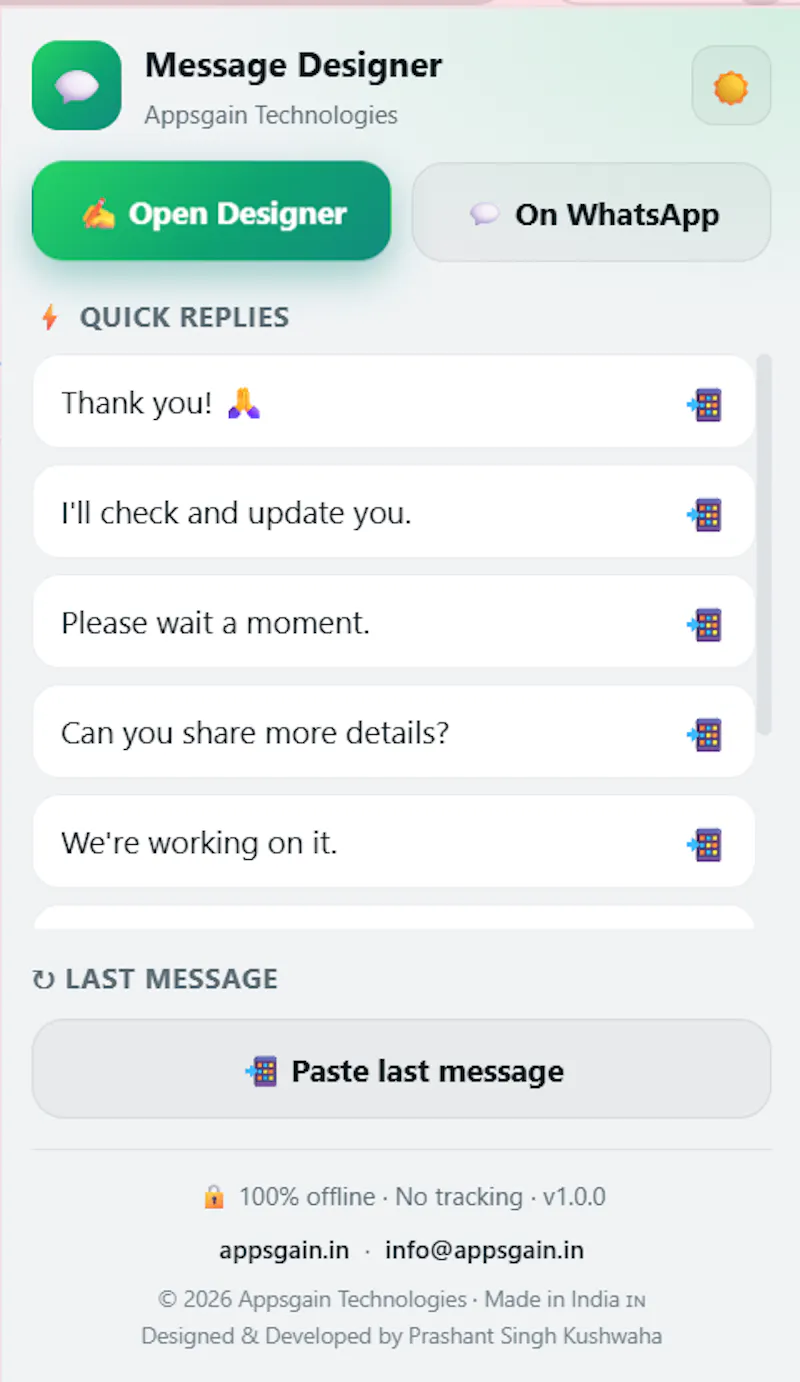 WhatsApp Message Designer Pro screenshot 1