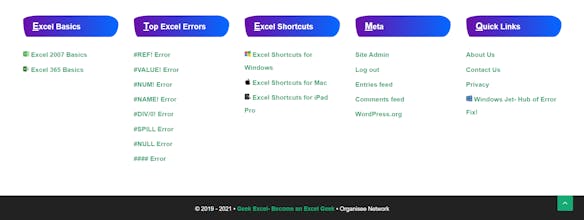 Geek Excel- Become an Excel Geek gallery image