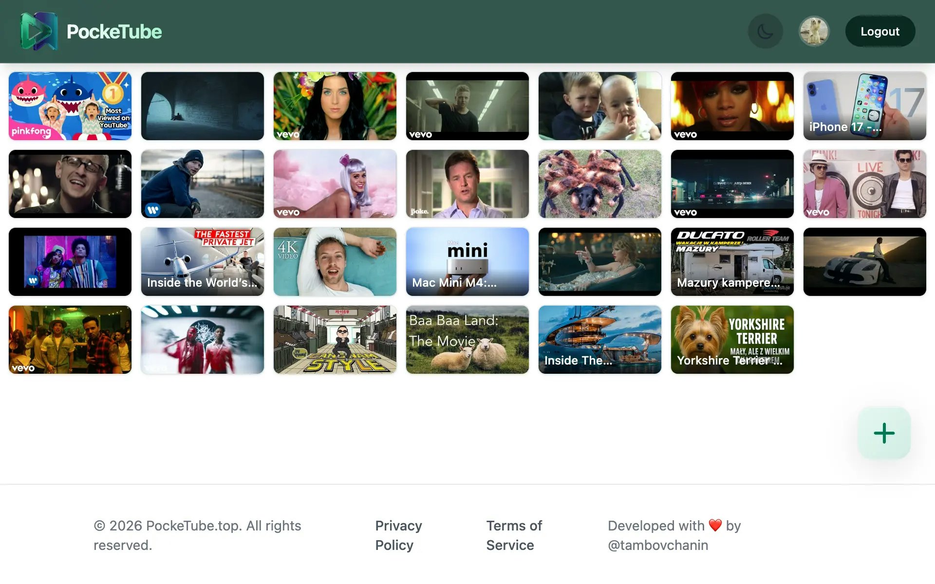 PockeTube - Screenshot 2 showing product features and functionality