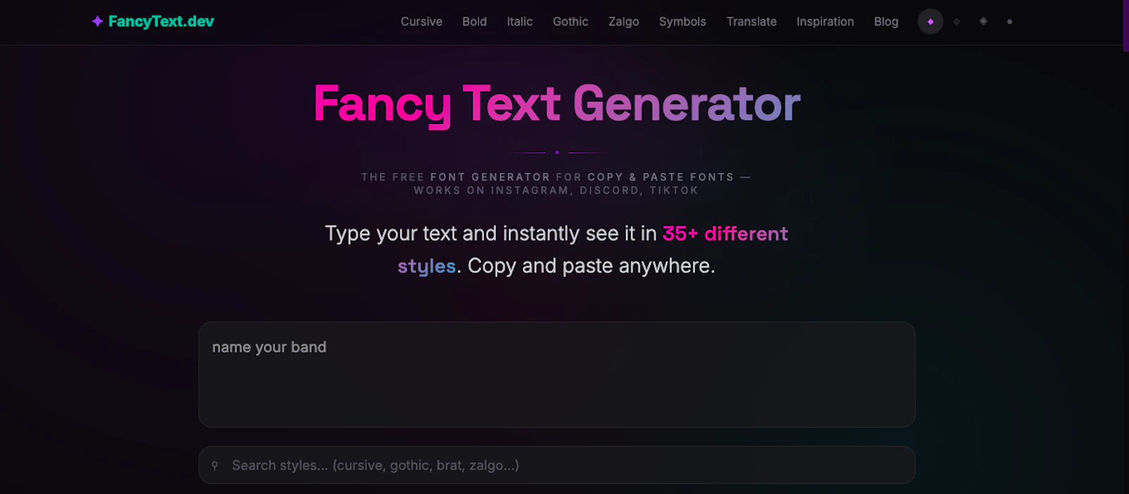 FancyText.dev screenshot 1