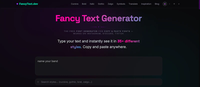 FancyText.dev screenshot 1