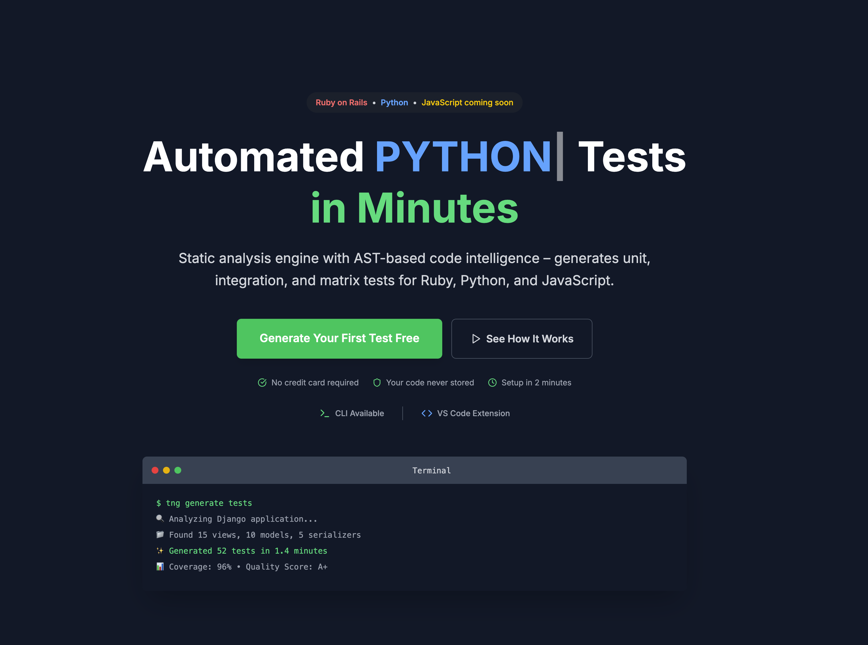 Média Génération de tests intelligents - Générez des tests en quelques minutes, et non en quelques heures : récupérez votre temps 8