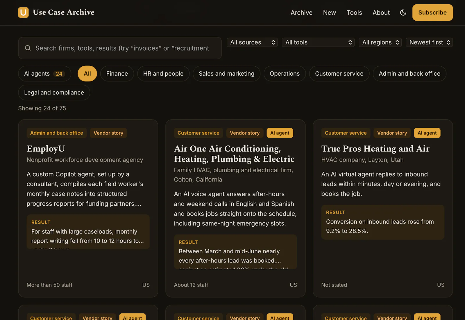 Use Case Archive screenshot 2