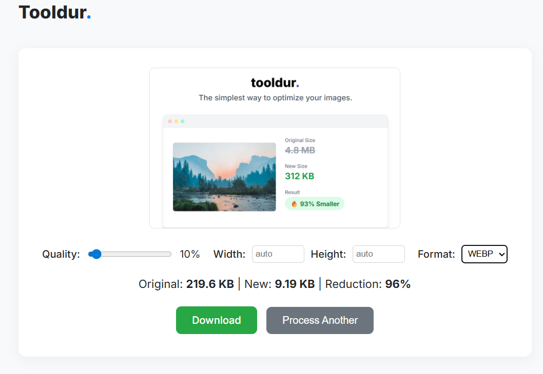 وسائط Tooldur - Free image compressor, resizer & converter 2