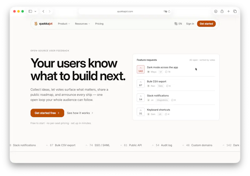 QuokkaJot — happier user insights screenshot 1