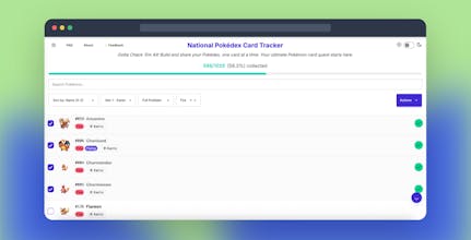 Pokédex Checklist gallery image