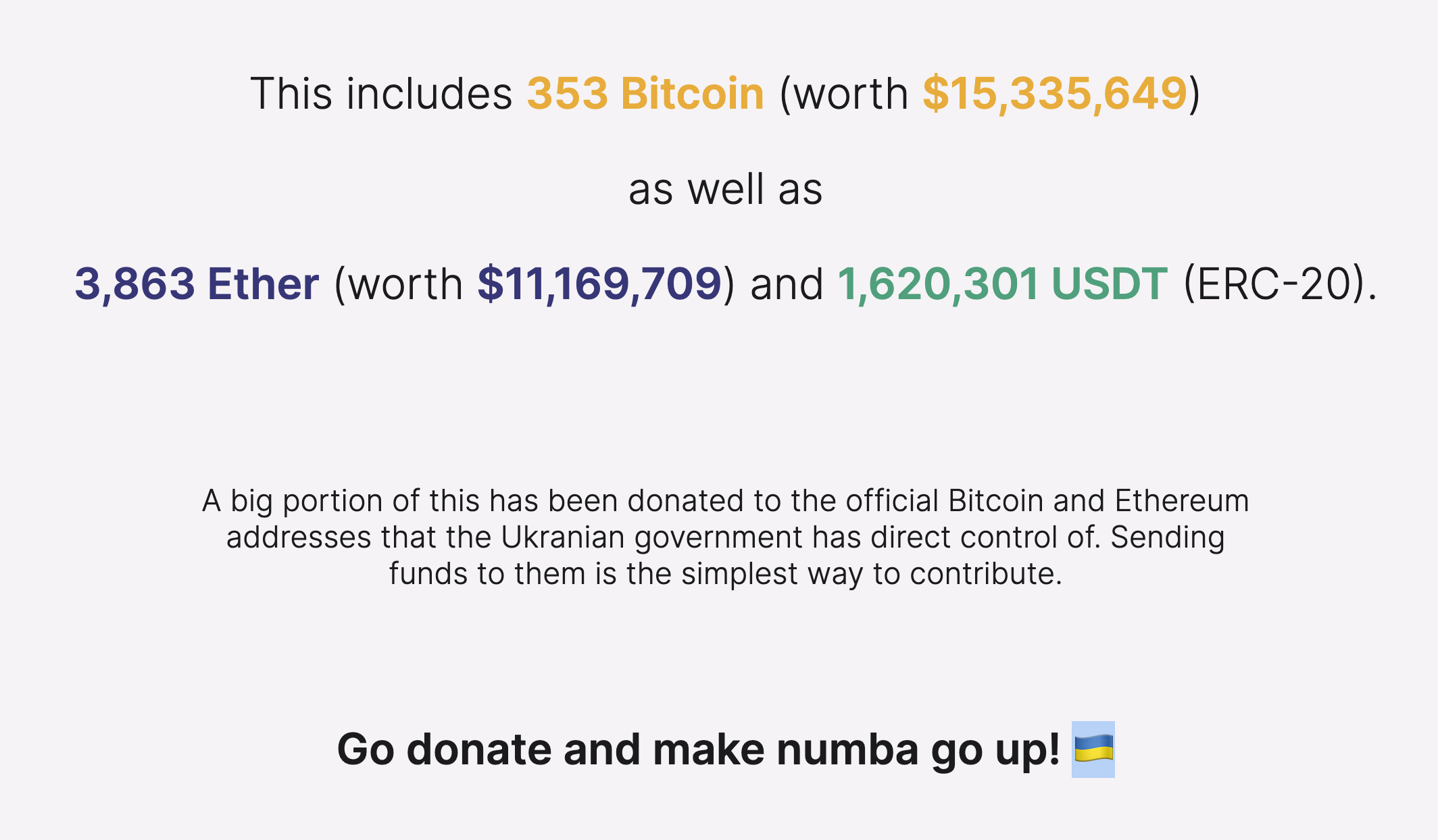 💙 Ukraine Crypto Donation Dashboard 💛 gallery image