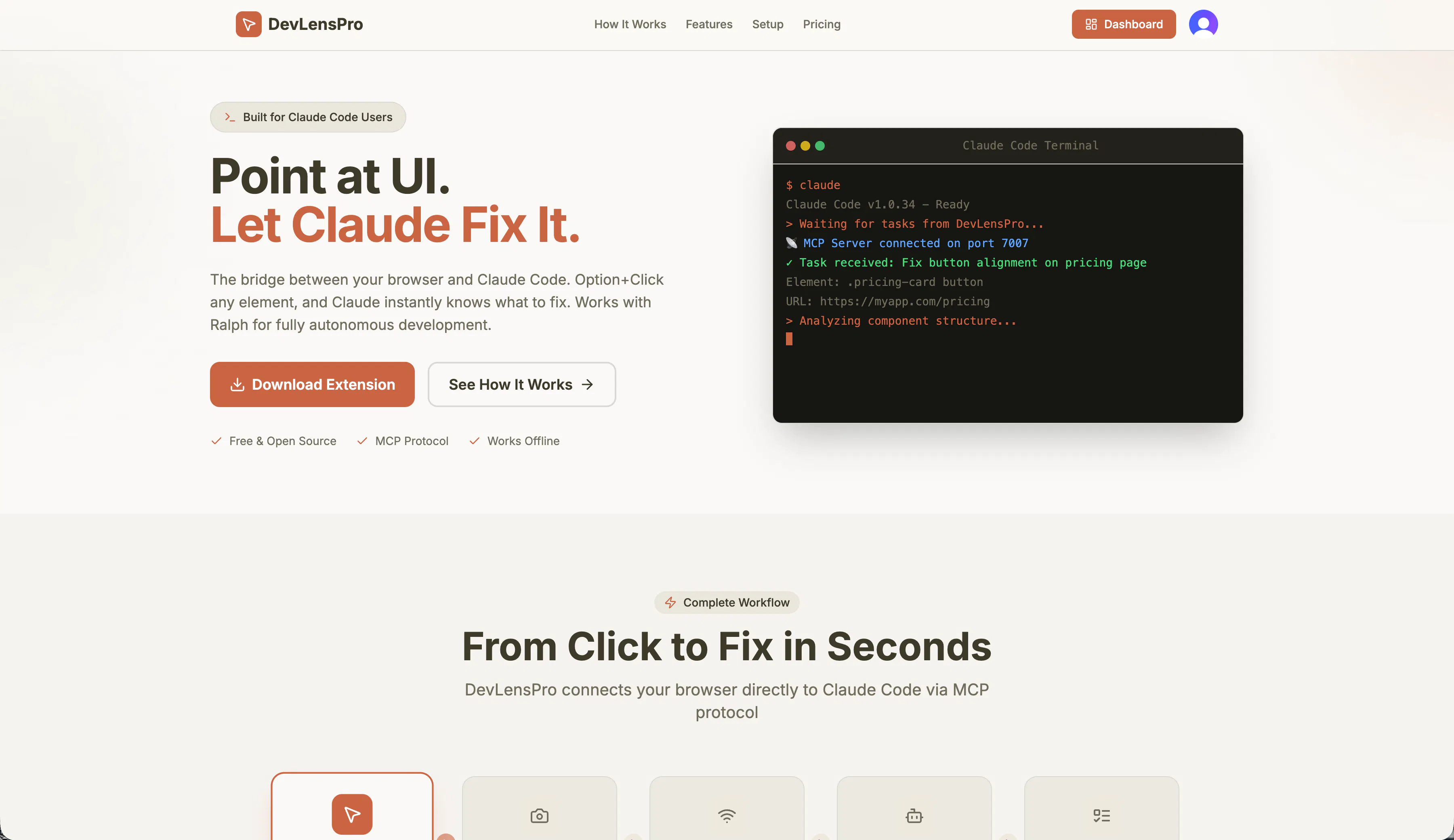 DevLensPro: AI-powered debugging for Claude Code. Point, click, fix ...