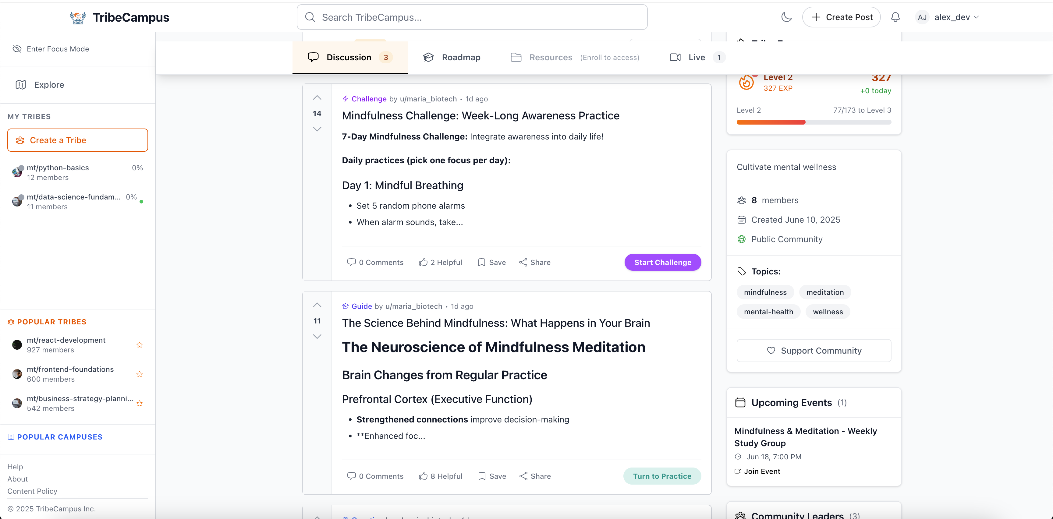 Tribecampus - Een sociaal leerplatform geïnspireerd door Reddit media 10