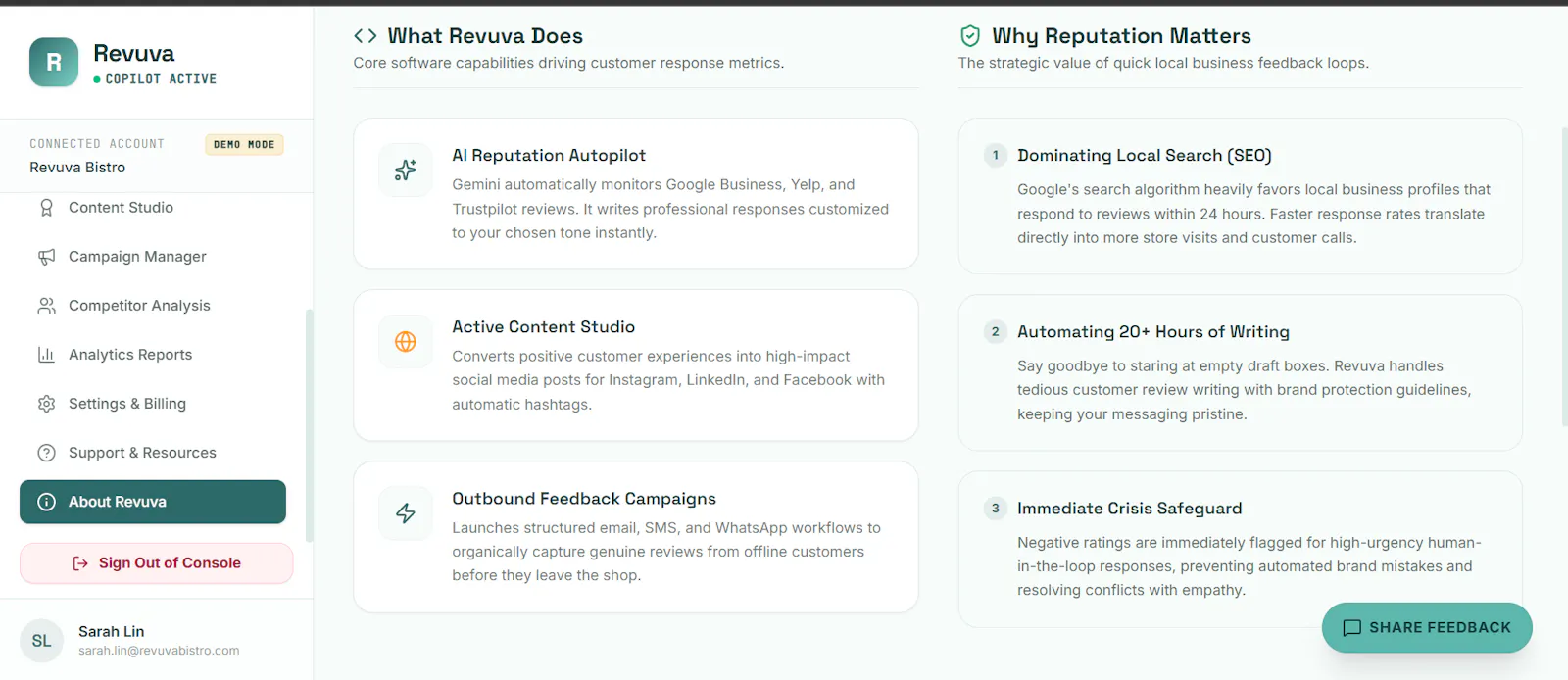 Revuva - AI Reputation Copilot screenshot 7