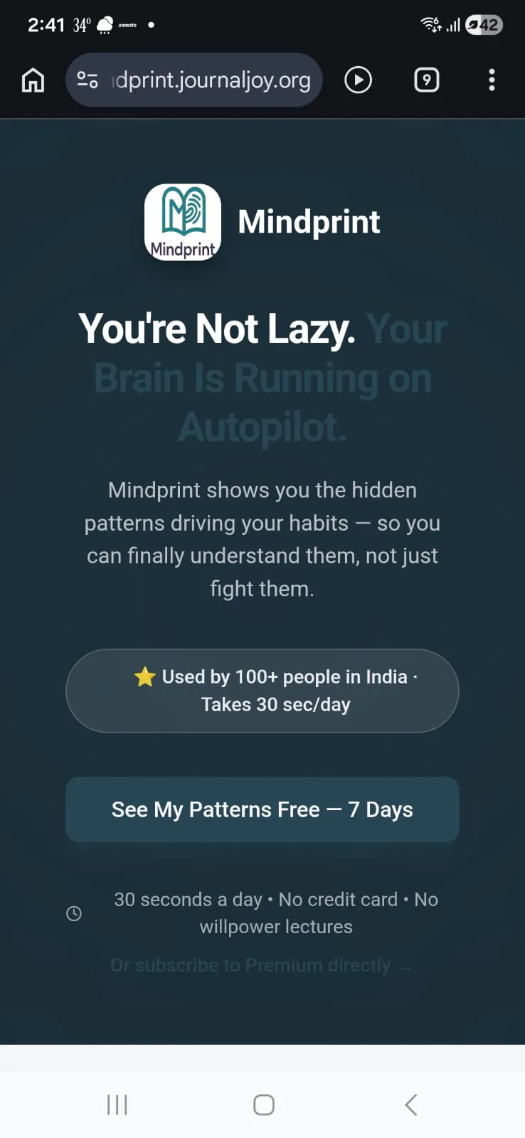Mindprint のプロダクトバナー