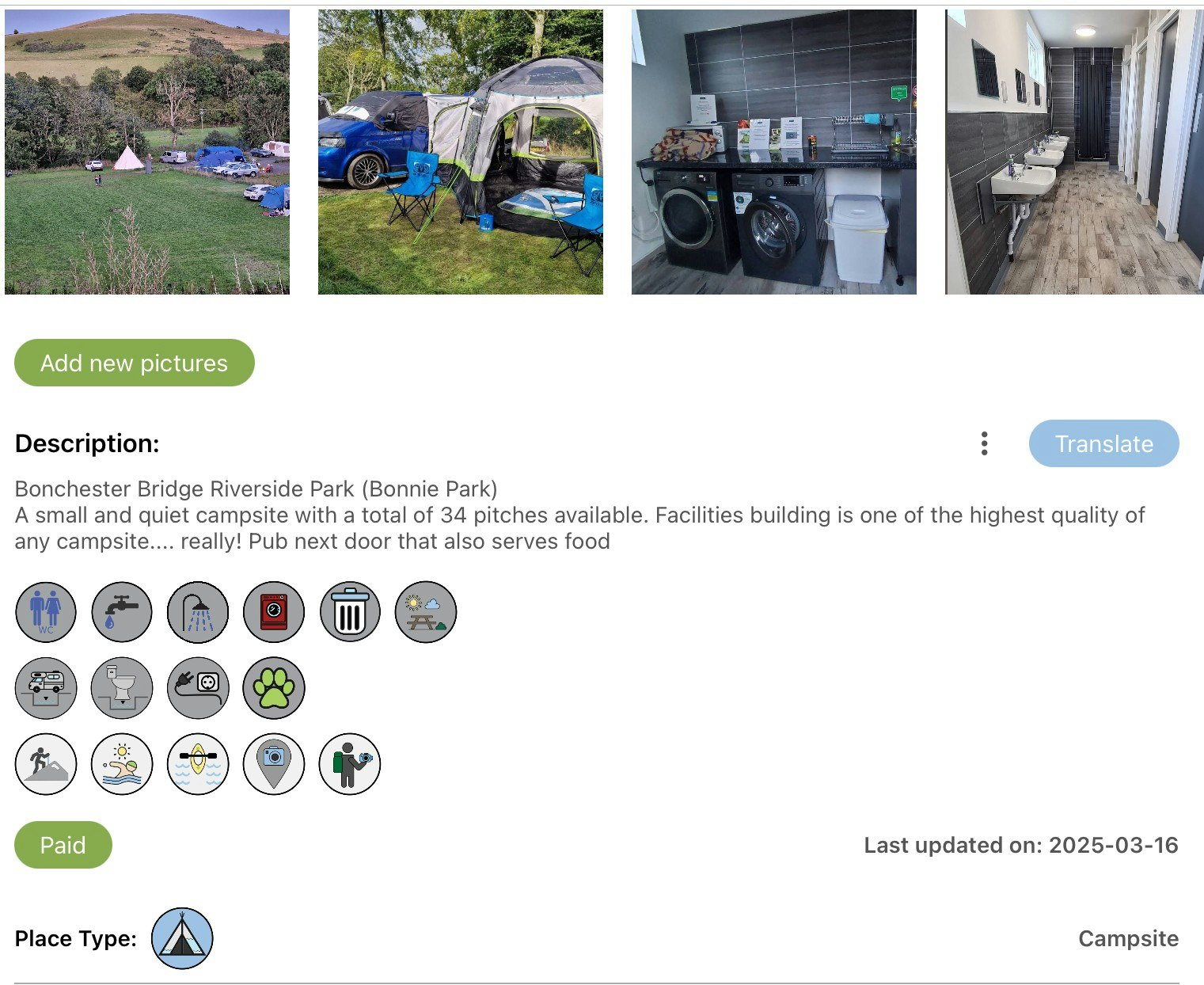 Camplocation app gallery image