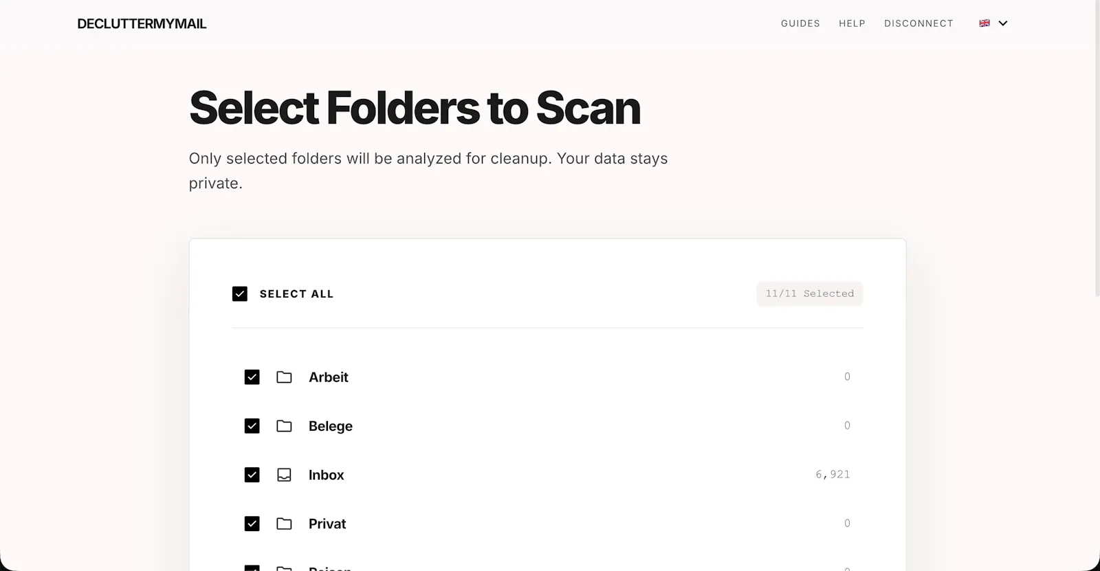 DeclutterMyMail screenshot 2