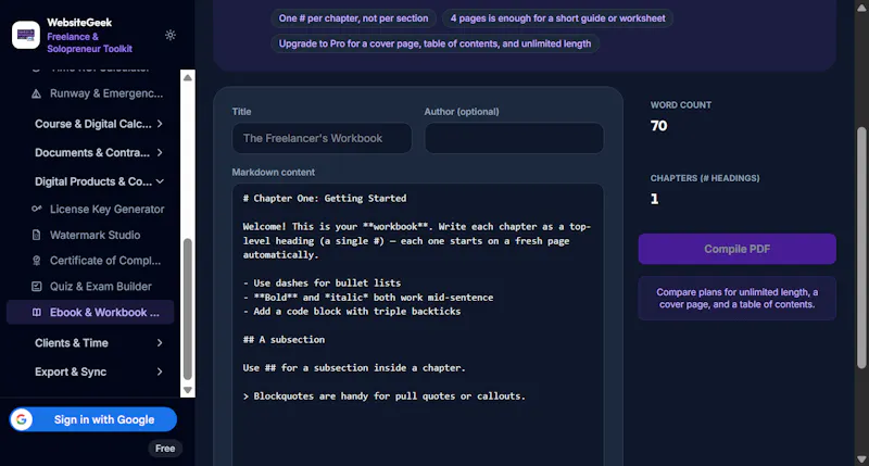 Freelance & Solopreneur Toolkit screenshot 2