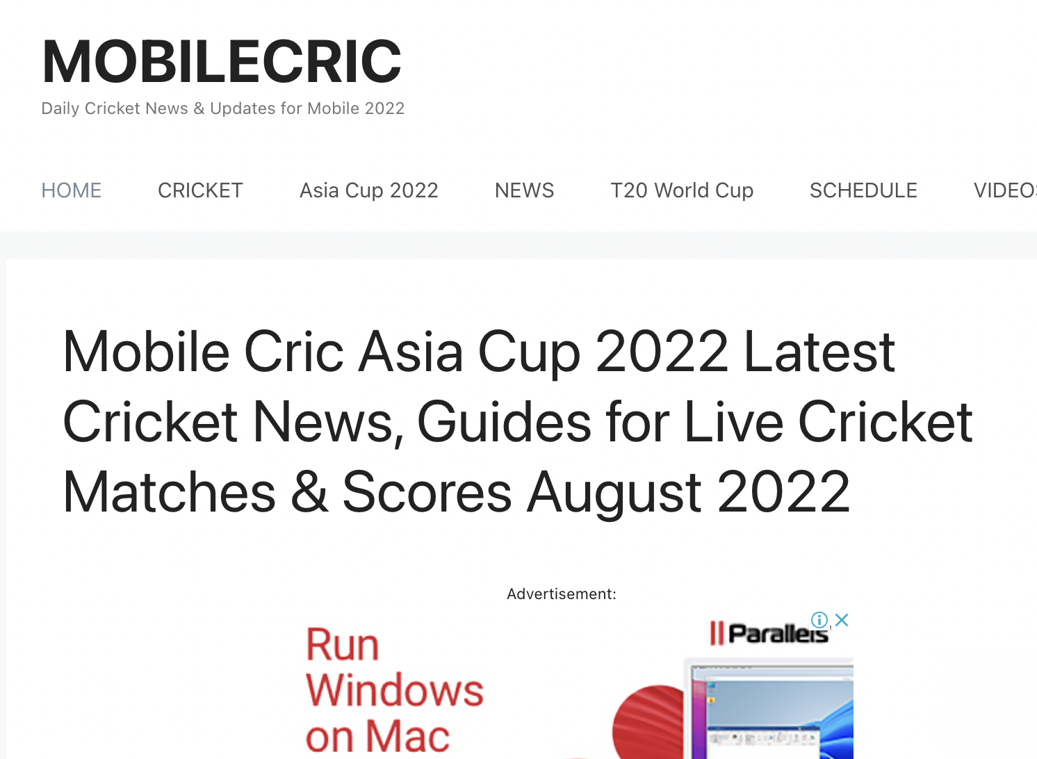 Mobilecric Latest Cricket News