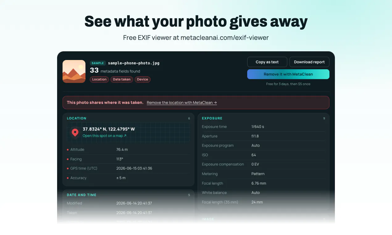 MetaClean gallery image
