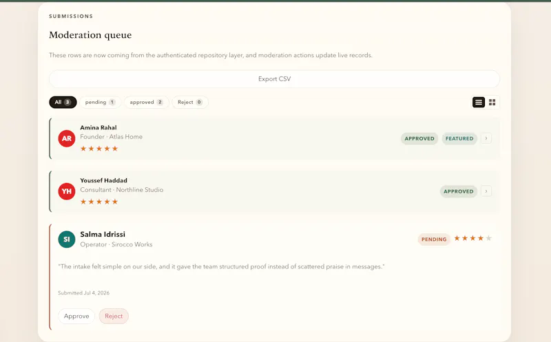 Testimonialy screenshot 3