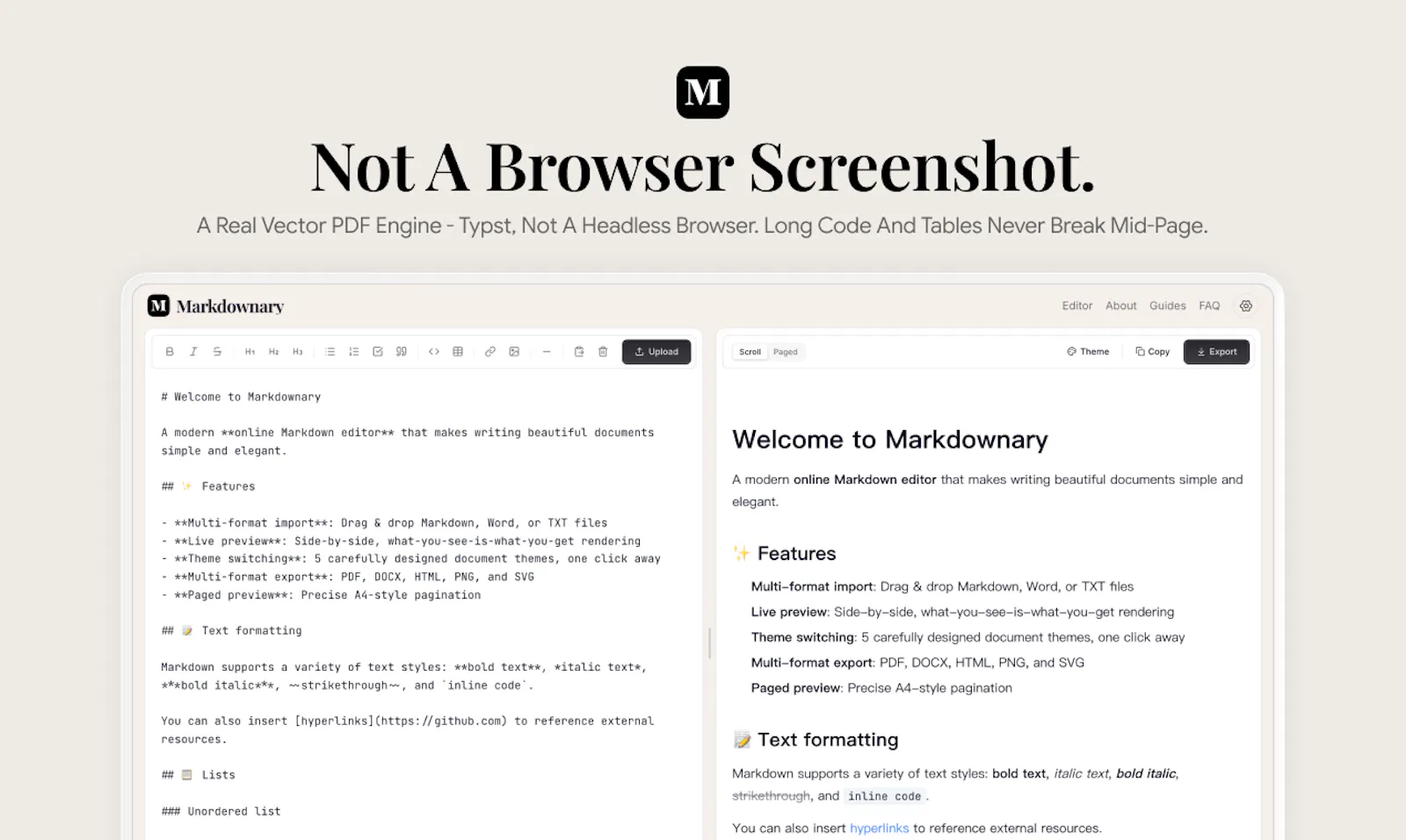 Markdownary screenshot 2