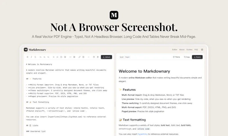 Markdownary screenshot 2