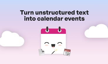 Convierta eficientemente texto desestructurado en eventos organizados de forma ordenada con IA.
