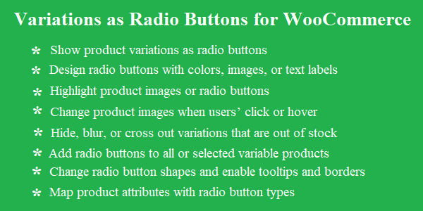 WooCommerce product variations swatches