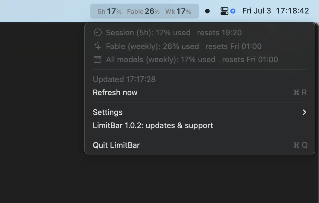 LimitBar gallery image