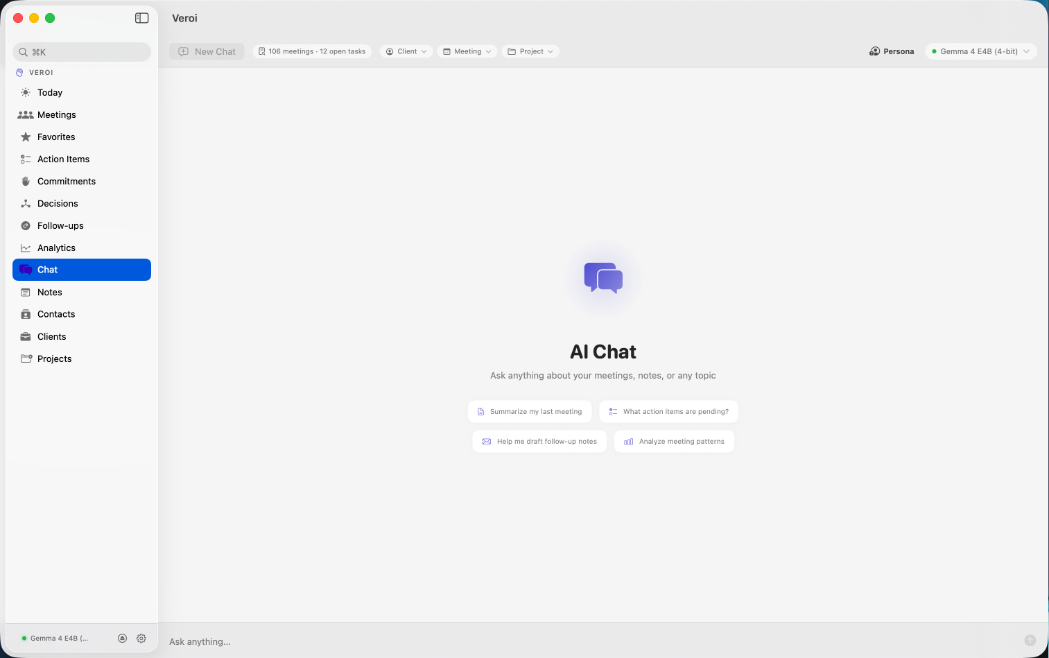 Veroi — Your private meeting brain gallery image