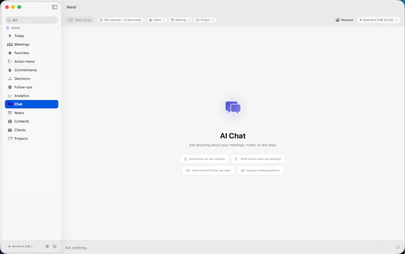 Veroi — Your private meeting brain screenshot 7