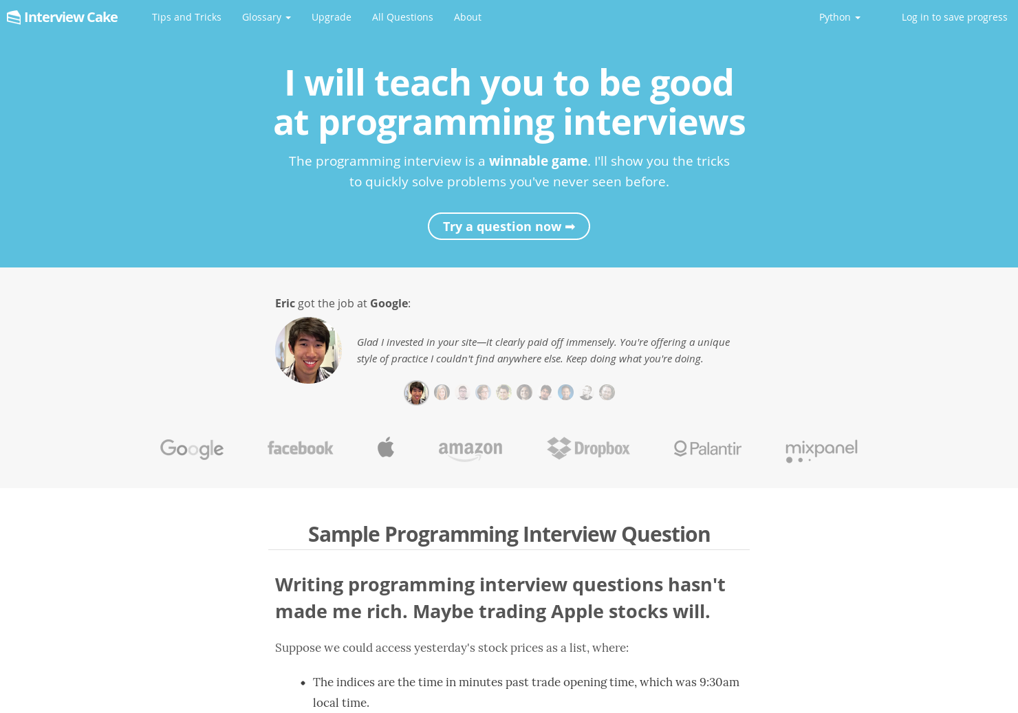 Interview Cake gallery image