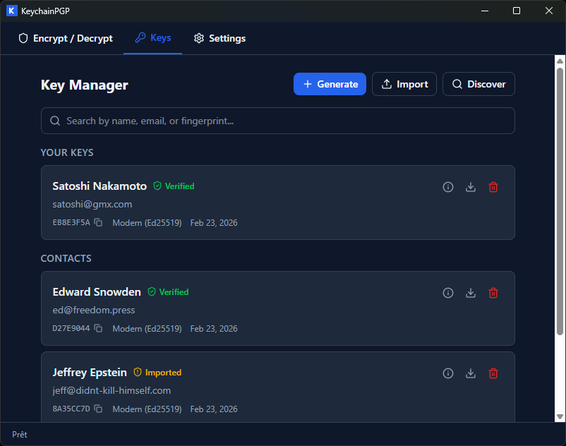 KeychainPGP - Screenshot 4 showing product features and functionality