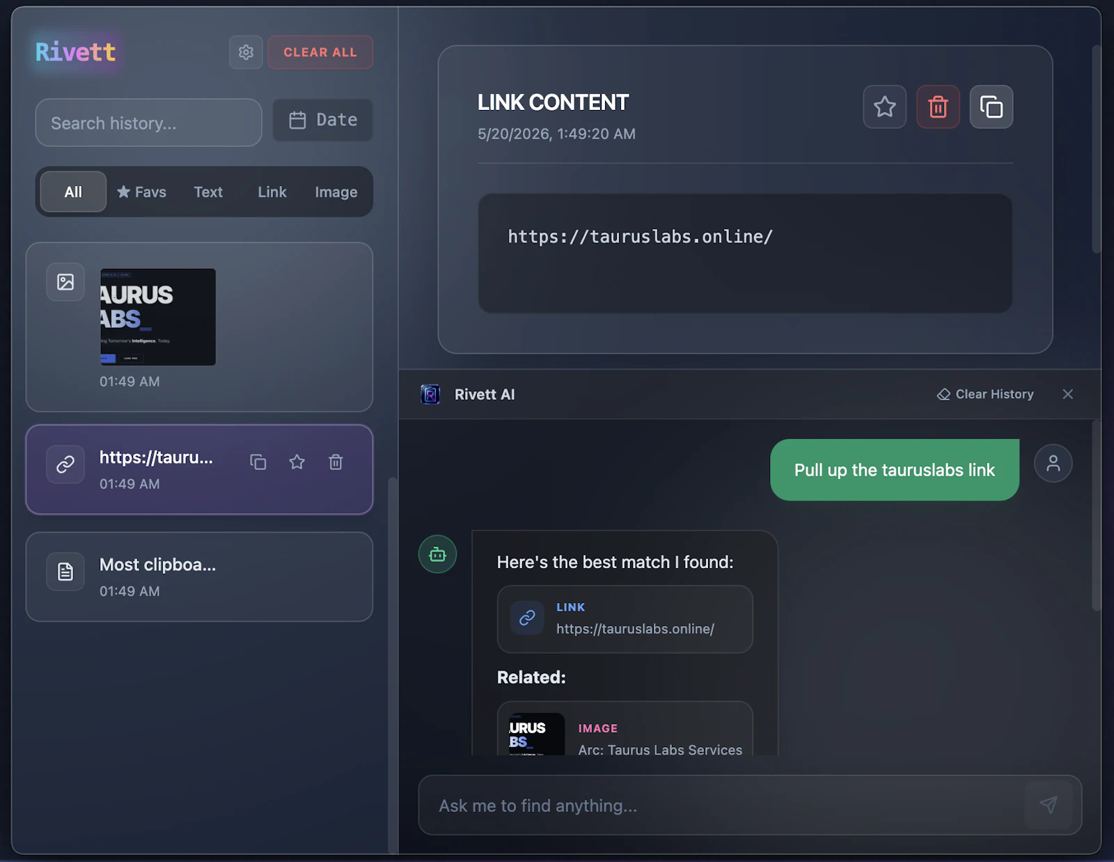 Rivett screenshot 1