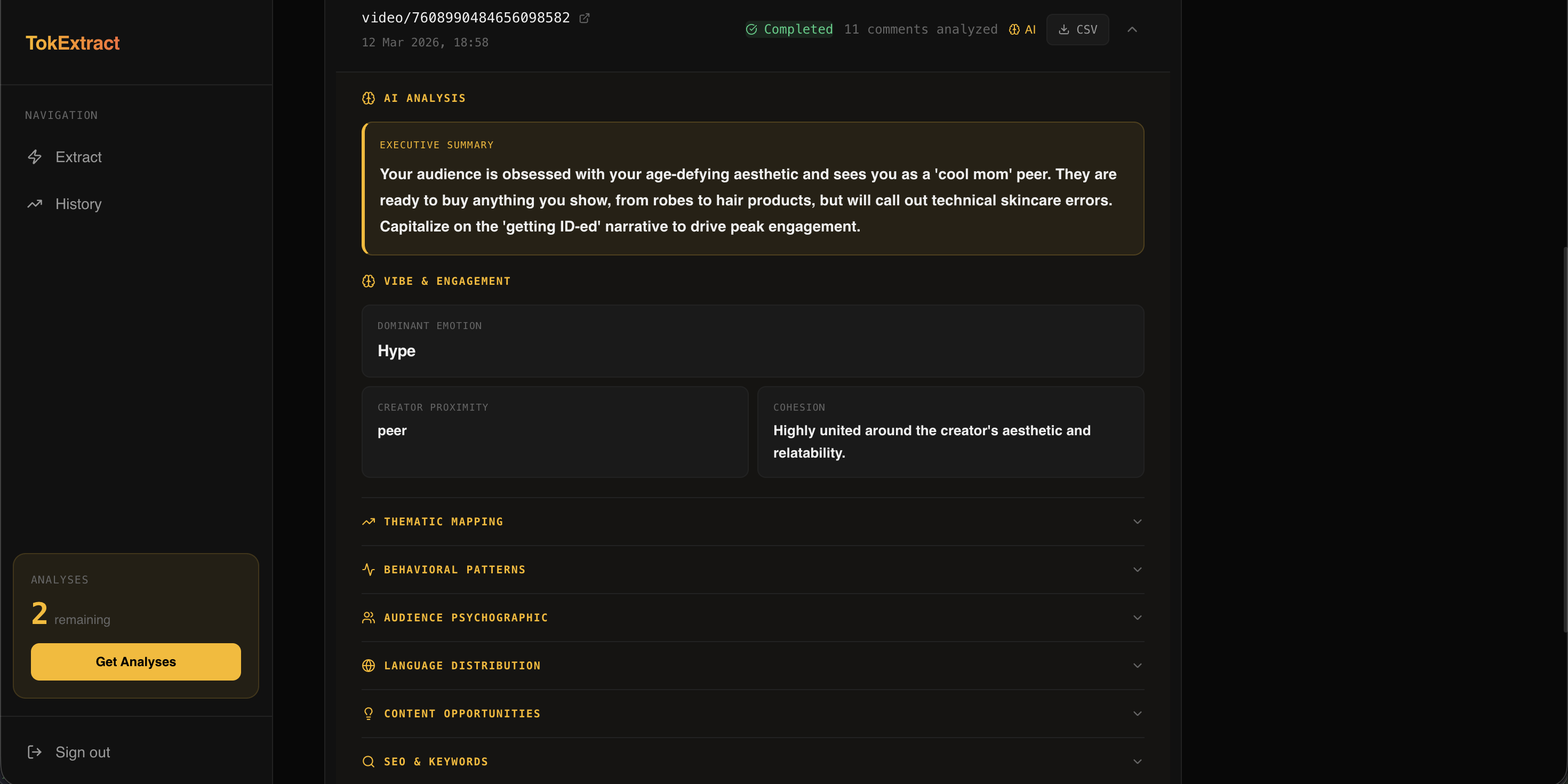 TokExtract gallery image