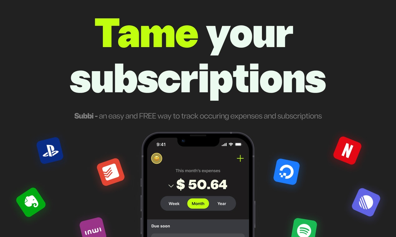 startuptile Subbi-Tame your subscriptions and occurring bills