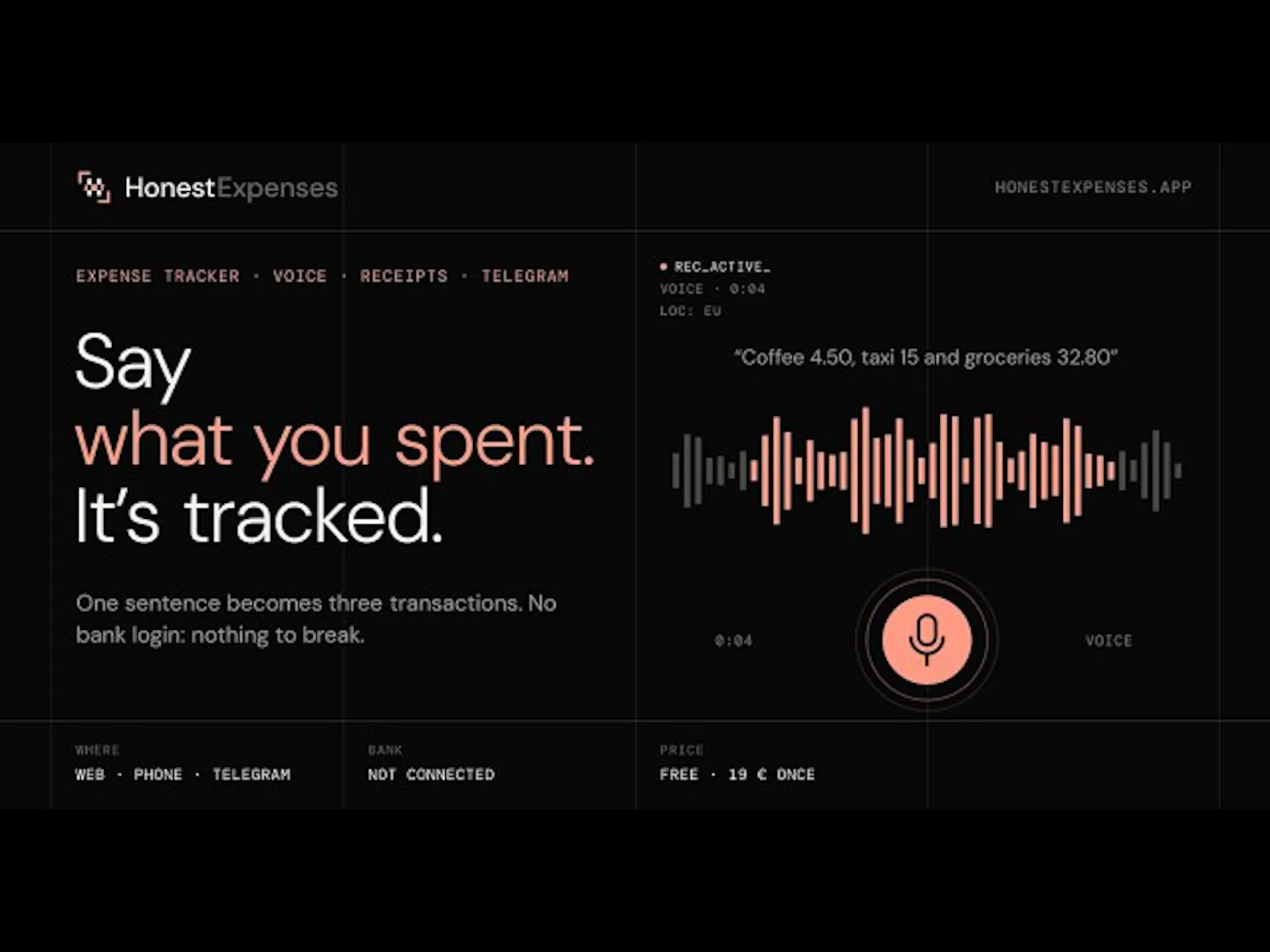 HonestExpenses AI screenshot 1 (video preview)
