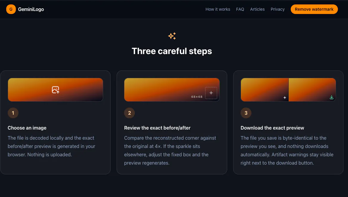 Gemini Logo Remover — Free,no signup gallery image