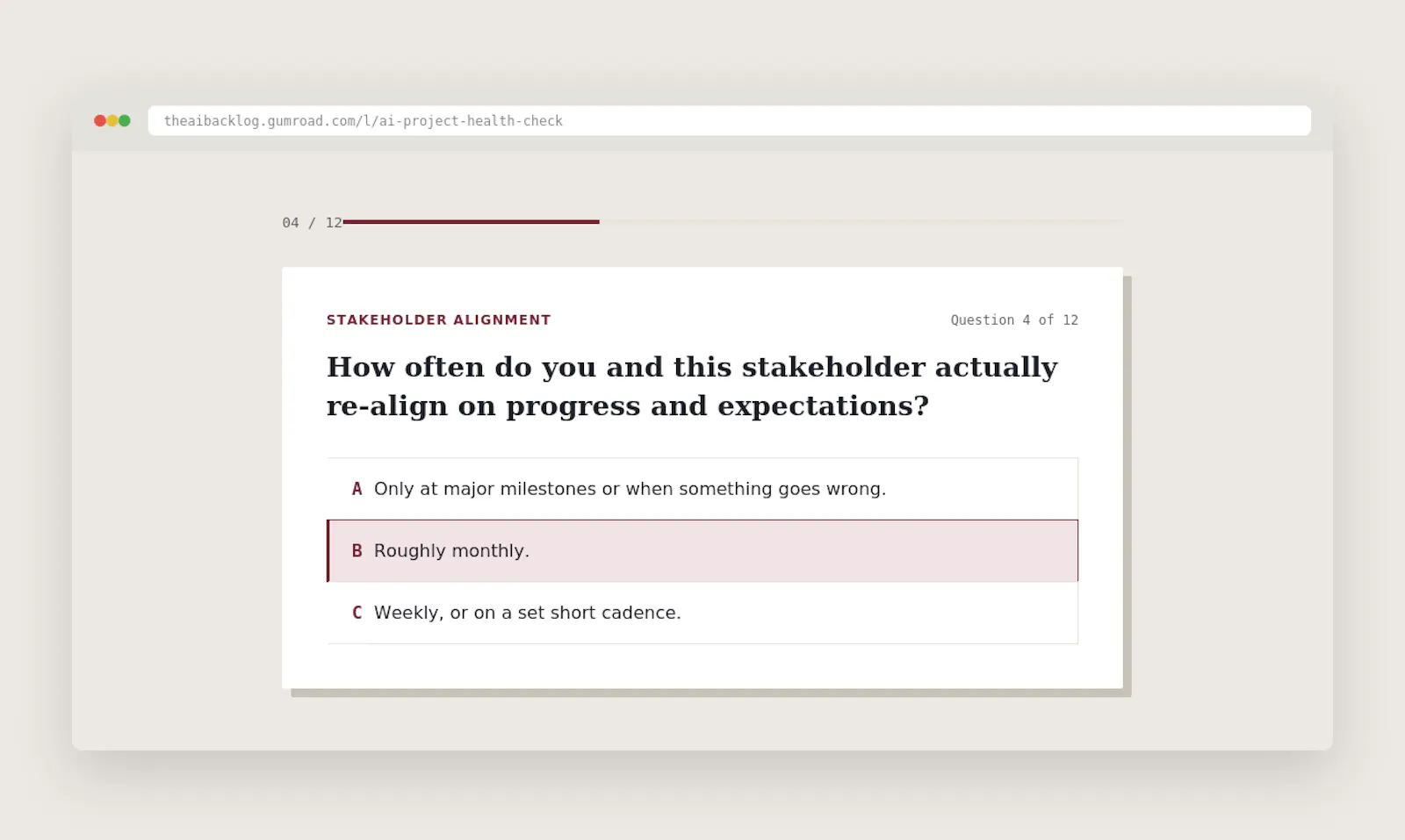 AI Project Health Check screenshot 3