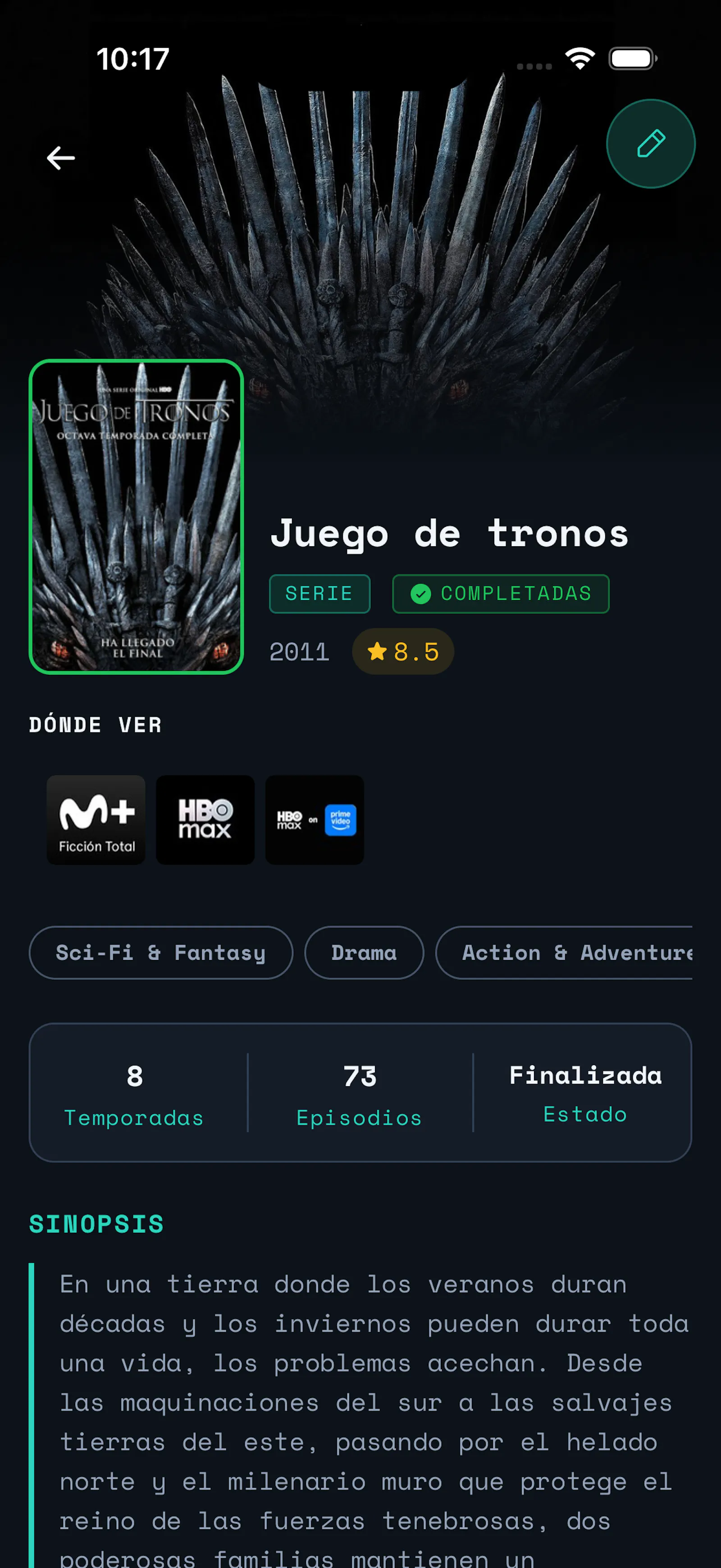 Binged: Movies and Series screenshot 1