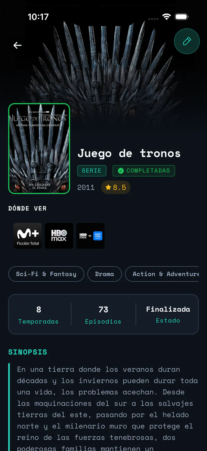 Binged: Movies and Series screenshot 1