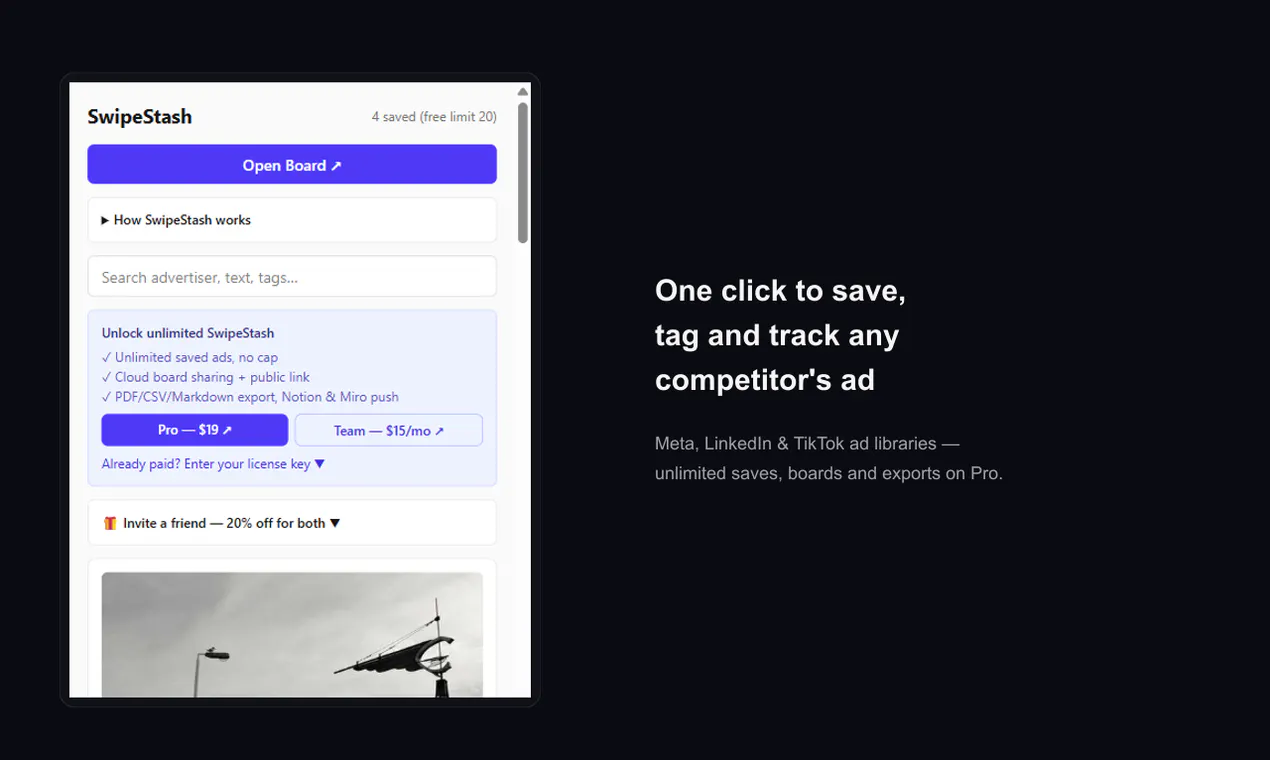 SwipeStash — Ad Swipe File gallery image