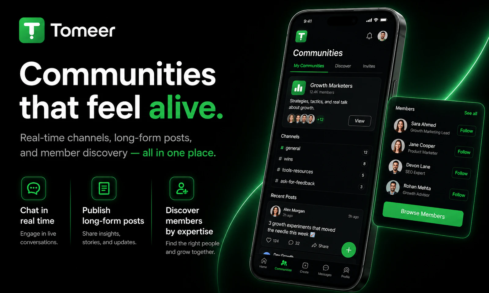 Tomeer - Communities and Marketplace screenshot 1