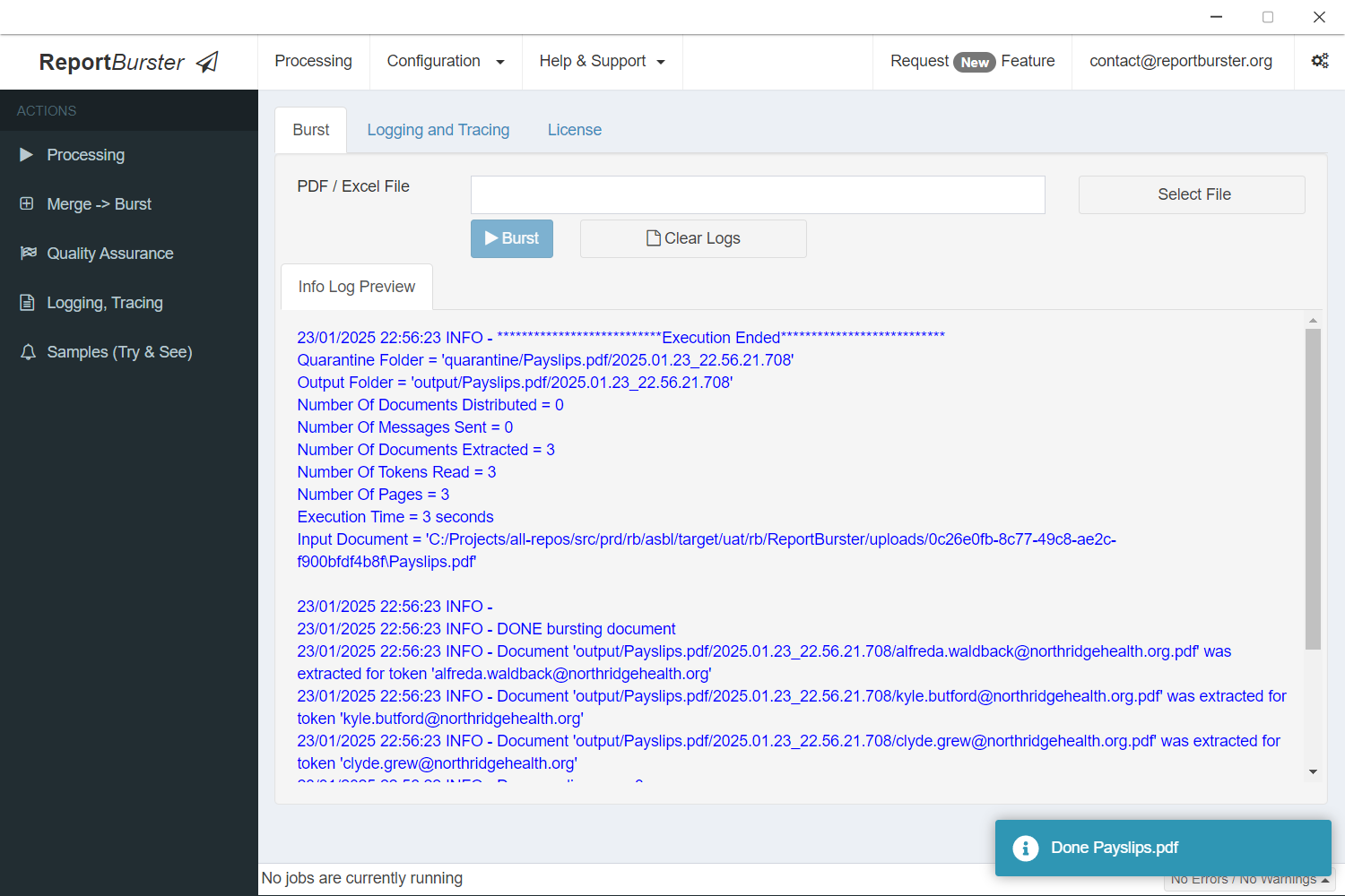 ReportBurster: “Batteries‑Included” BI - Screenshot 2 showing product features and functionality