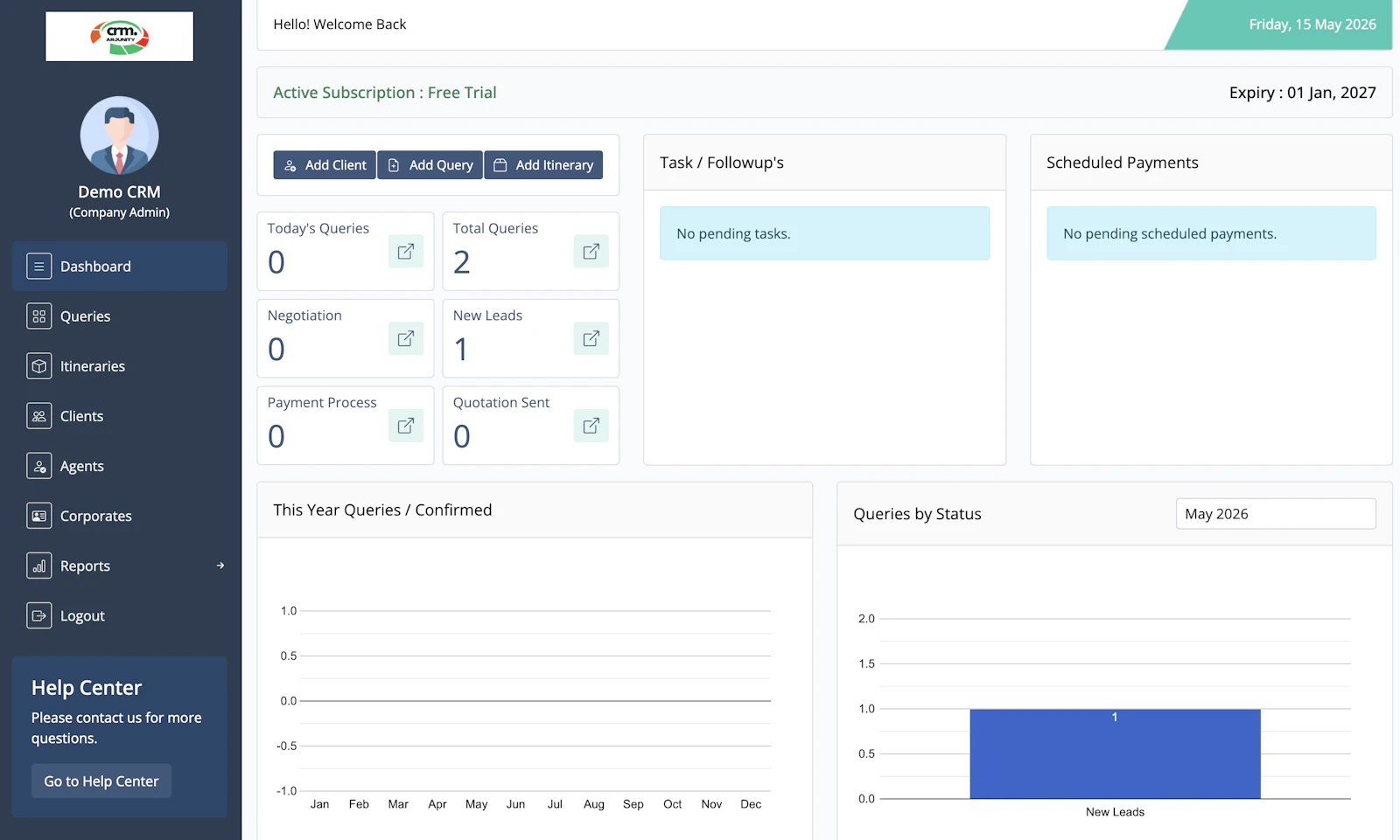 BestTravelCRM : CRM for Travel Agencies screenshot 1